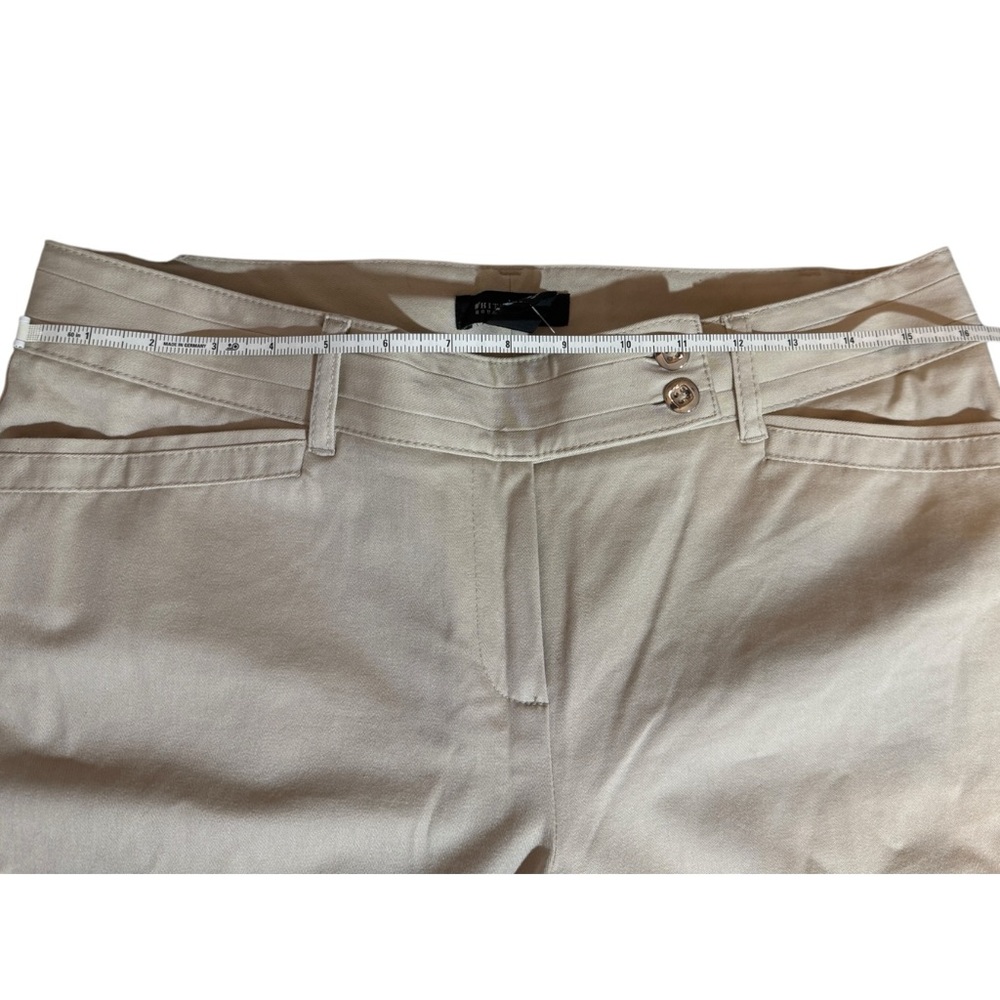 White House Black Market Beige Modern Boot Trouser Pants, size 10R - Picture 3 of 13